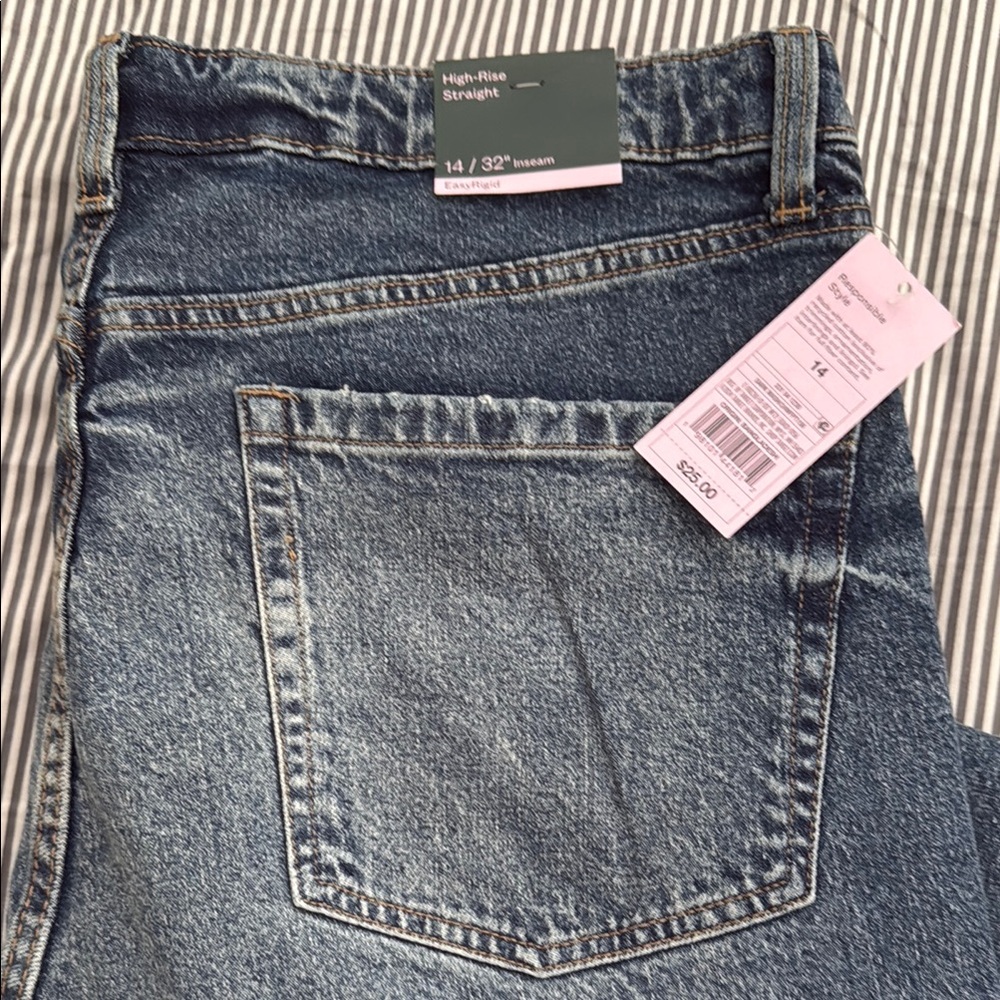 High-Rise Straight Jeans - NWT